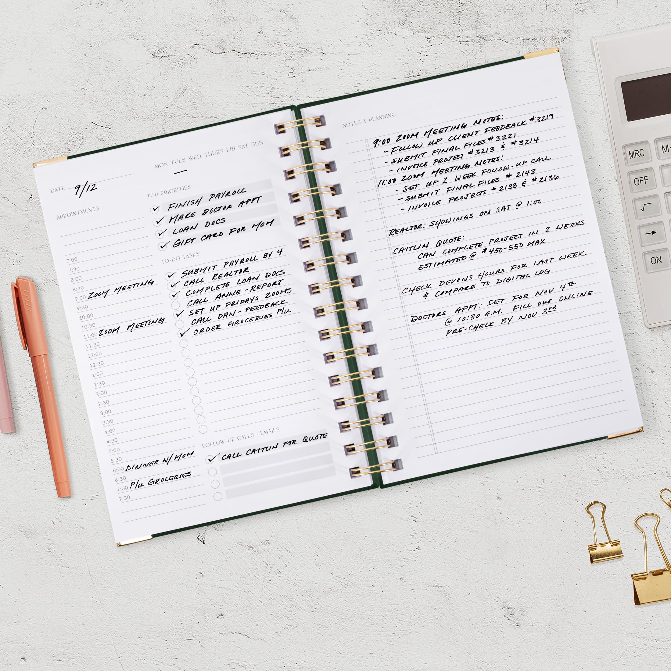 Foto 8 pulgar | Agenda Diaria Y Cuaderno Zicoto Aesthetic Con Horario Por Horas - Venta Internacional.
