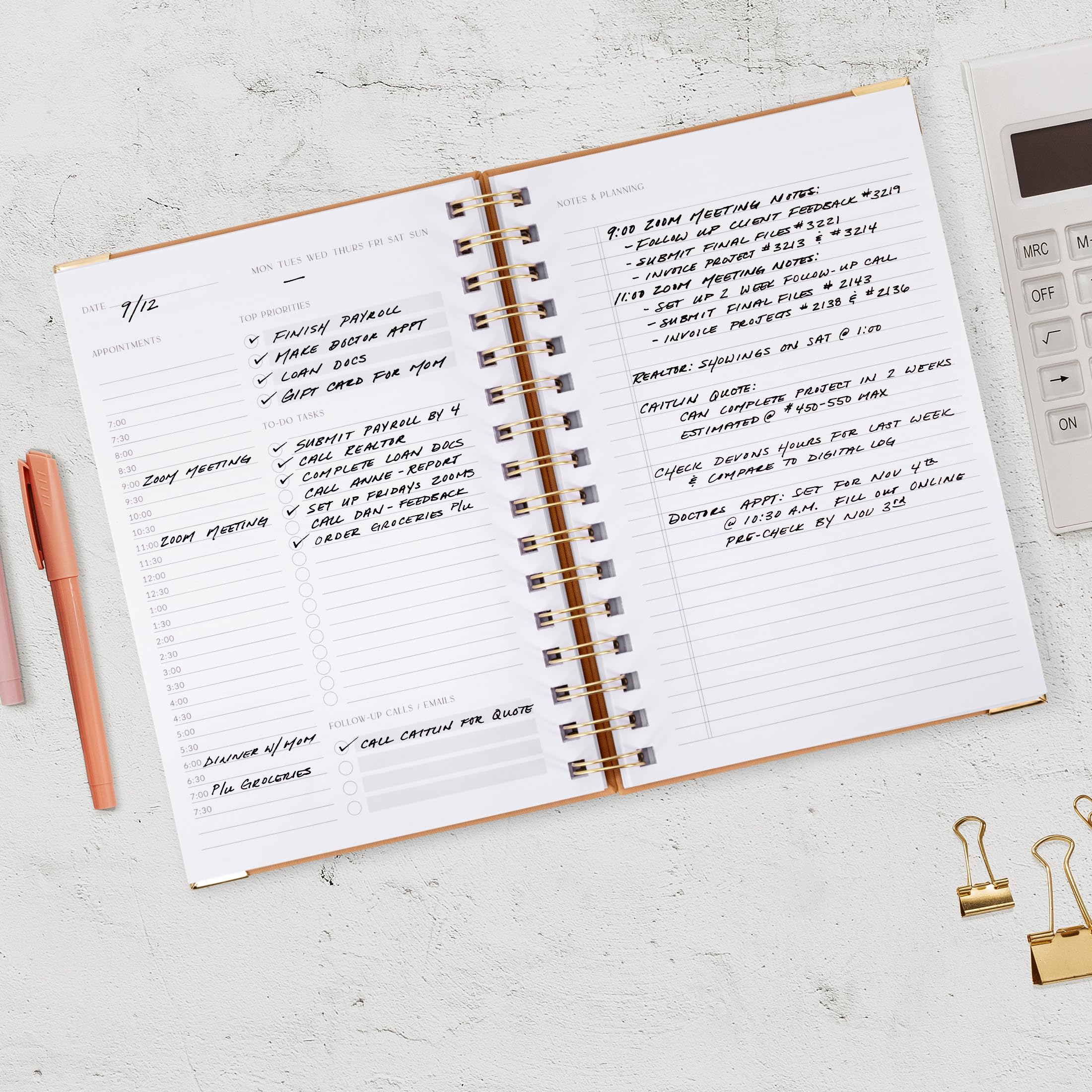 Foto 8 pulgar | Agenda Diaria Y Cuaderno Zicoto Aesthetic Con Horario Por Horas - Venta Internacional.
