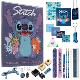 Foto 1 | Calendario De Adviento Disney Stitch 2024 Con Papelería Y Accesorios - Venta Internacional.