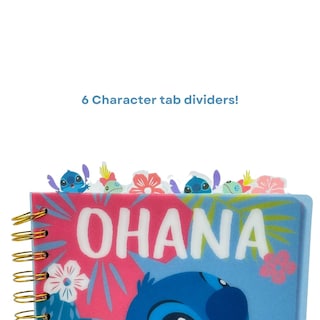 Foto 2 | Cuaderno Con Diseños Innovadores Disney Stitch Tab Journal Ohana - Venta Internacional.