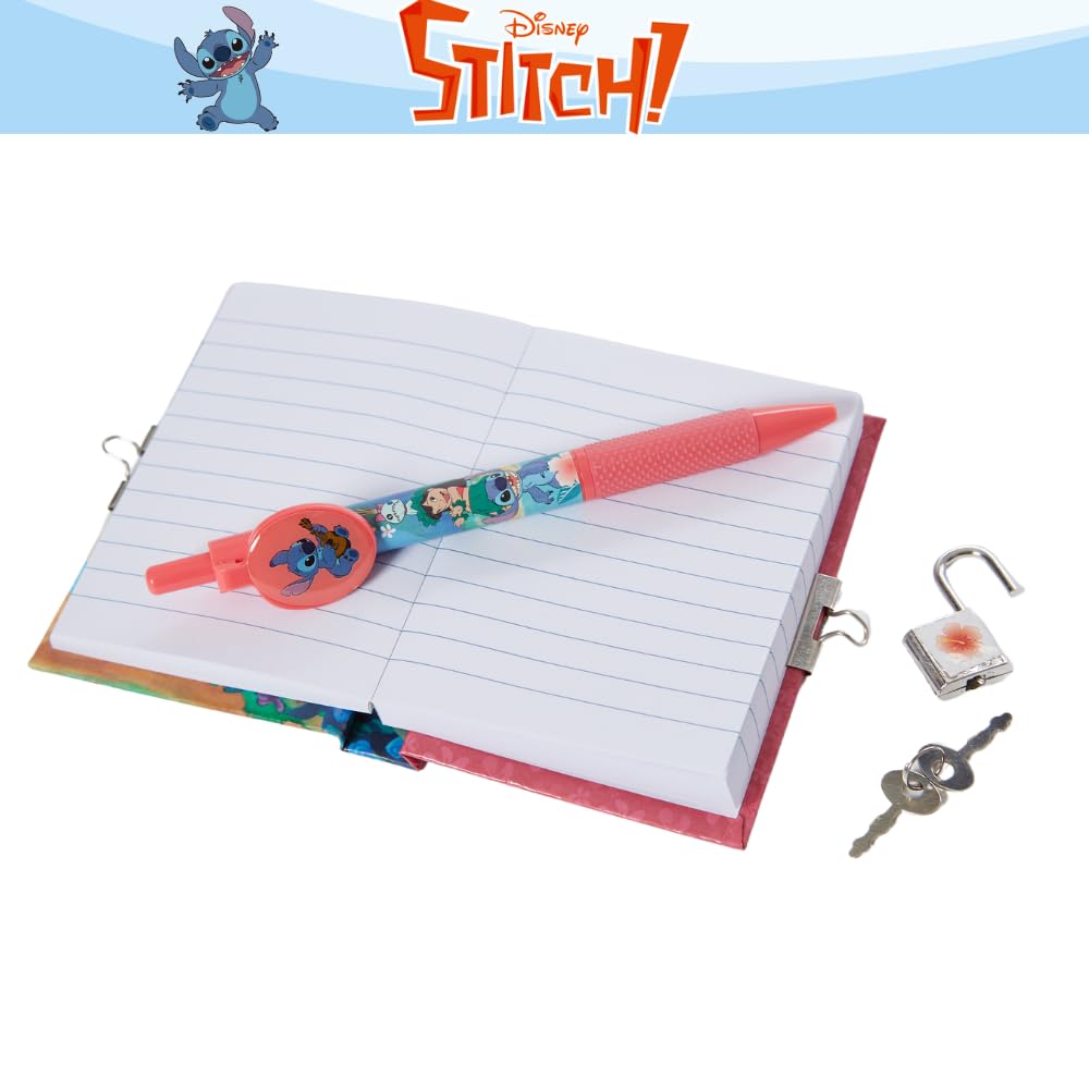 Foto 5 pulgar | Miniagenda Con Diseños Innovadores De Disney Stitch Con Candado Y Llaves - Venta Internacional.