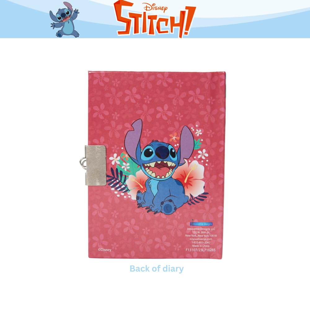 Foto 6 pulgar | Miniagenda Con Diseños Innovadores De Disney Stitch Con Candado Y Llaves - Venta Internacional.