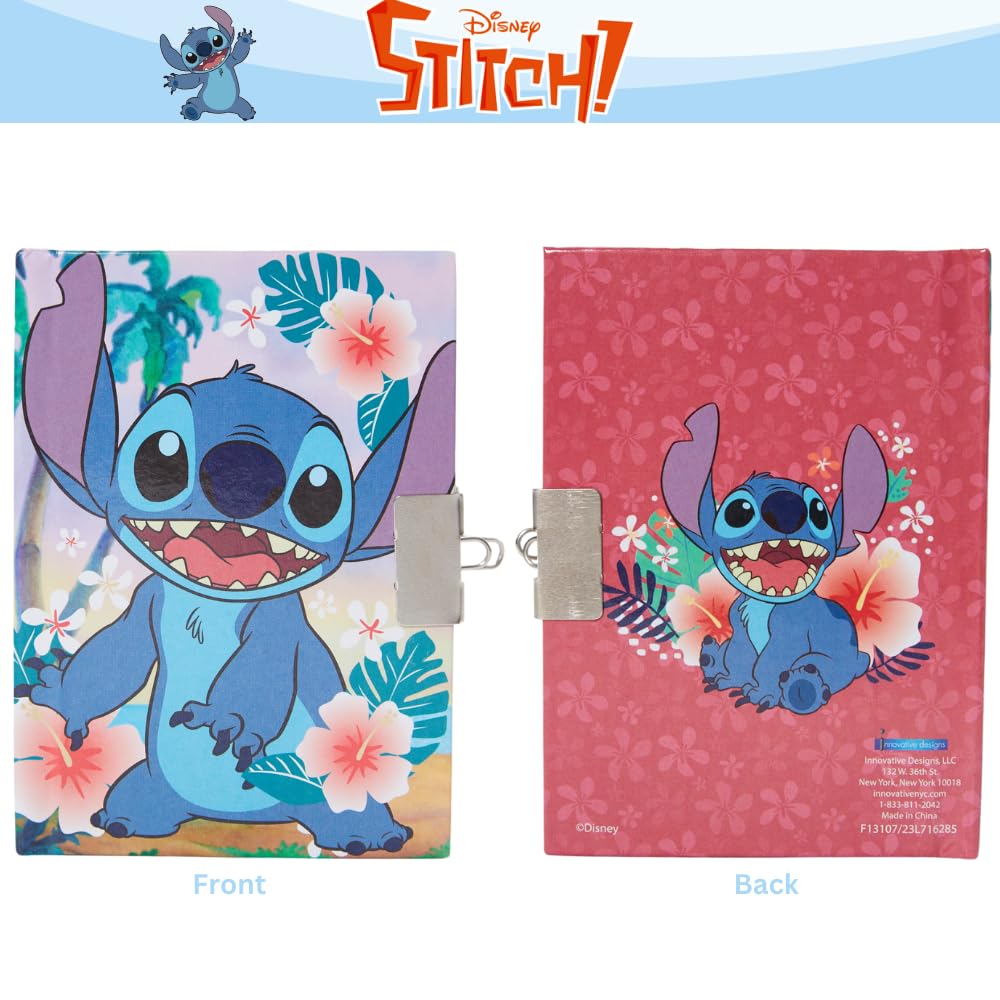 Foto 8 pulgar | Miniagenda Con Diseños Innovadores De Disney Stitch Con Candado Y Llaves - Venta Internacional.