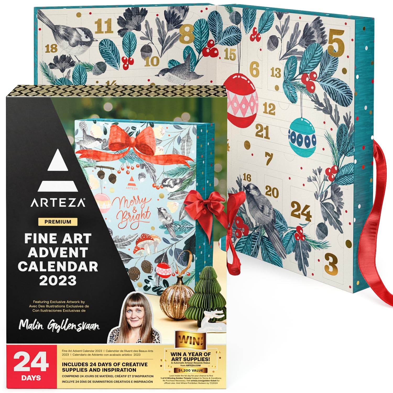 Foto 1 | Calendario De Adviento Arteza 2023 Fine Art Con Acrílico, Óleo Y Gouache - Venta Internacional.