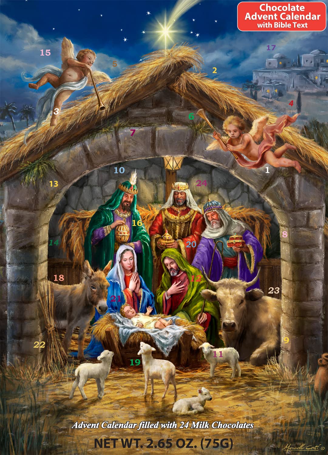 Foto 2 pulgar | Calendario De Adviento Vermont Christmas Company In The Manger - Venta Internacional.