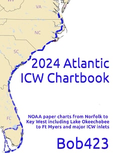 Foto 1 | Chartbook 2024 Atlantic Icw: Noaa Icw Paper Charts Norfolk-k - Venta Internacional.
