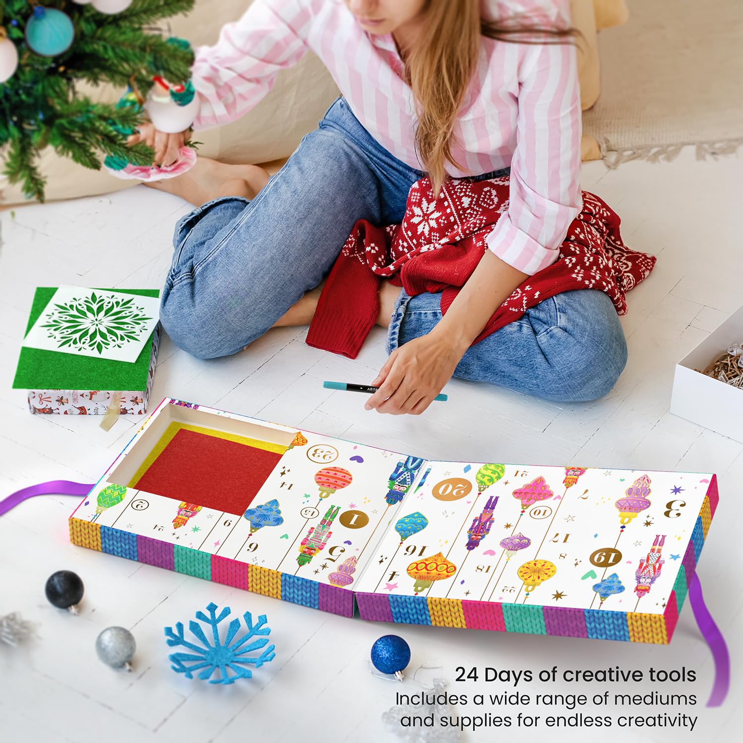 Foto 4 pulgar | Calendario De Adviento Arteza 2023, Suministros De Arte Y Manualidades Para Adultos - Venta Internacional.