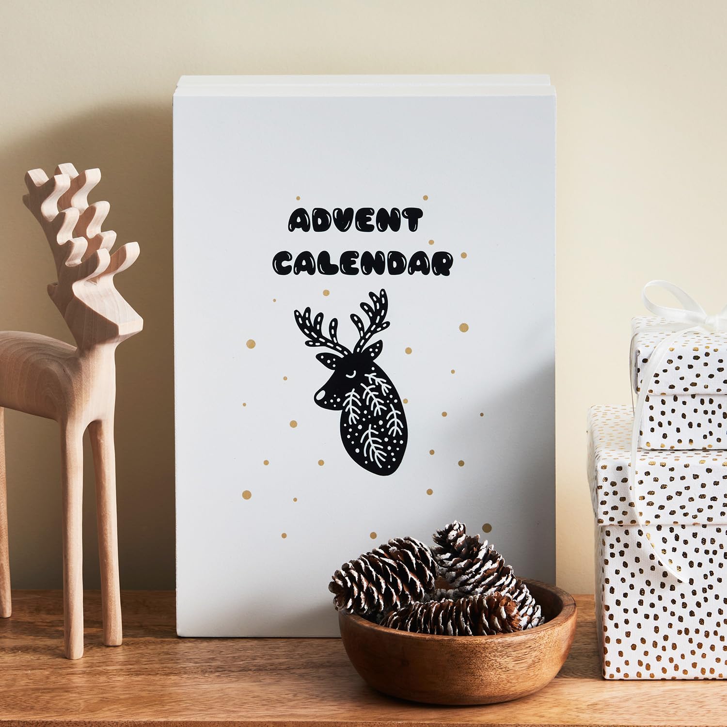Foto 6 | Calendario De Adviento Lamplust De Madera Con Cajones De 30 Cm Y Luces - Venta Internacional.