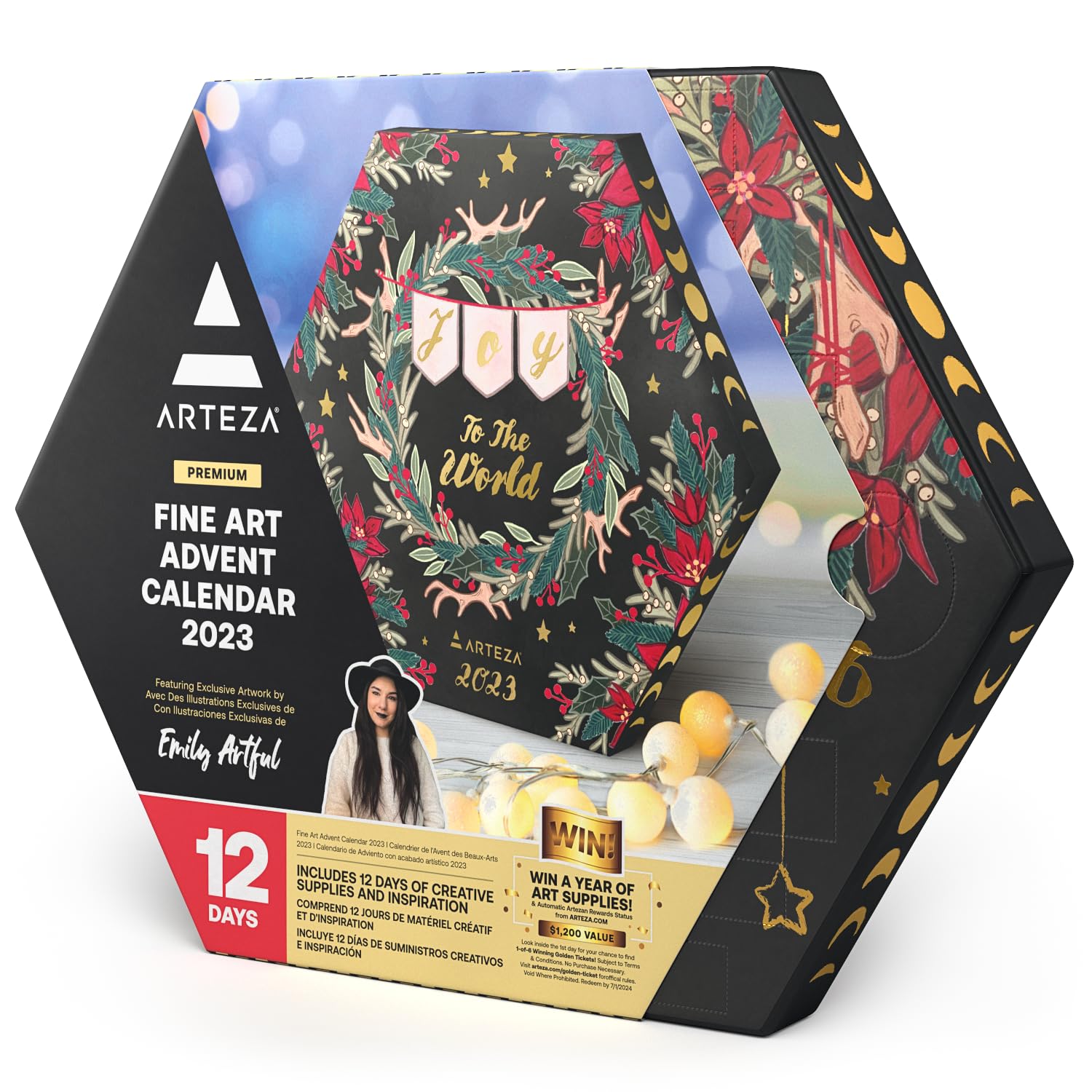 Foto 1 | Calendario De Adviento Arteza 2023 Fine Art Con Acrílico, Gouache Y Acuarela - Venta Internacional.