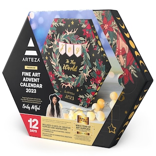 Foto 1 | Calendario De Adviento Arteza 2023 Fine Art Con Acrílico, Gouache Y Acuarela - Venta Internacional.