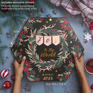 Foto 5 | Calendario De Adviento Arteza 2023 Fine Art Con Acrílico, Gouache Y Acuarela - Venta Internacional.