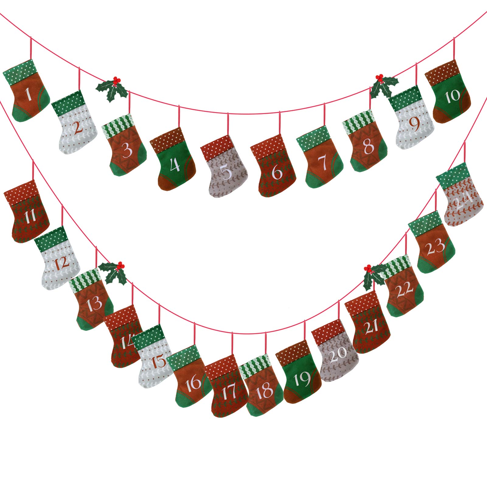 Foto 2 pulgar | Calendario De Adviento Kesoto Christmas 2024 Con Cuenta Regresiva De 24 Días - Venta Internacional.