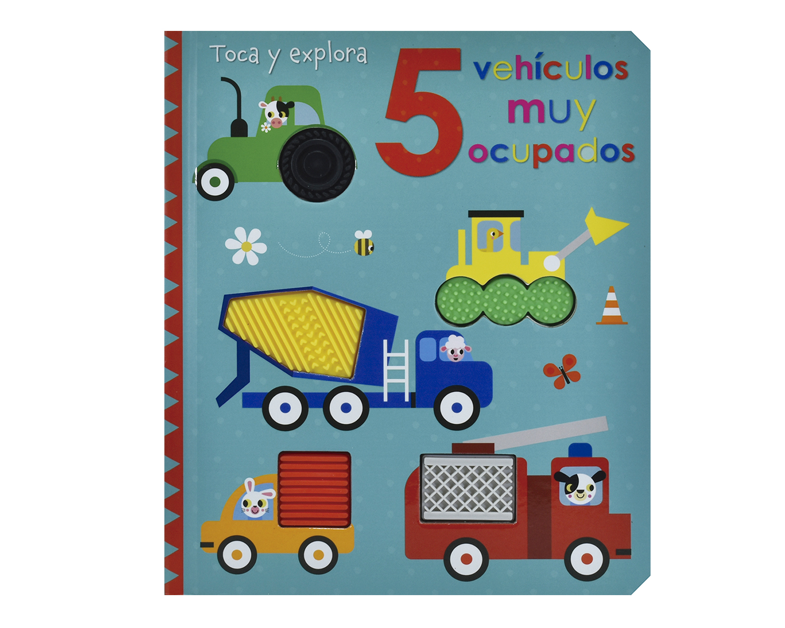 Libro Toca Y Explora  Vehiculos Muy Ocupados Editorial Silver Dolphin