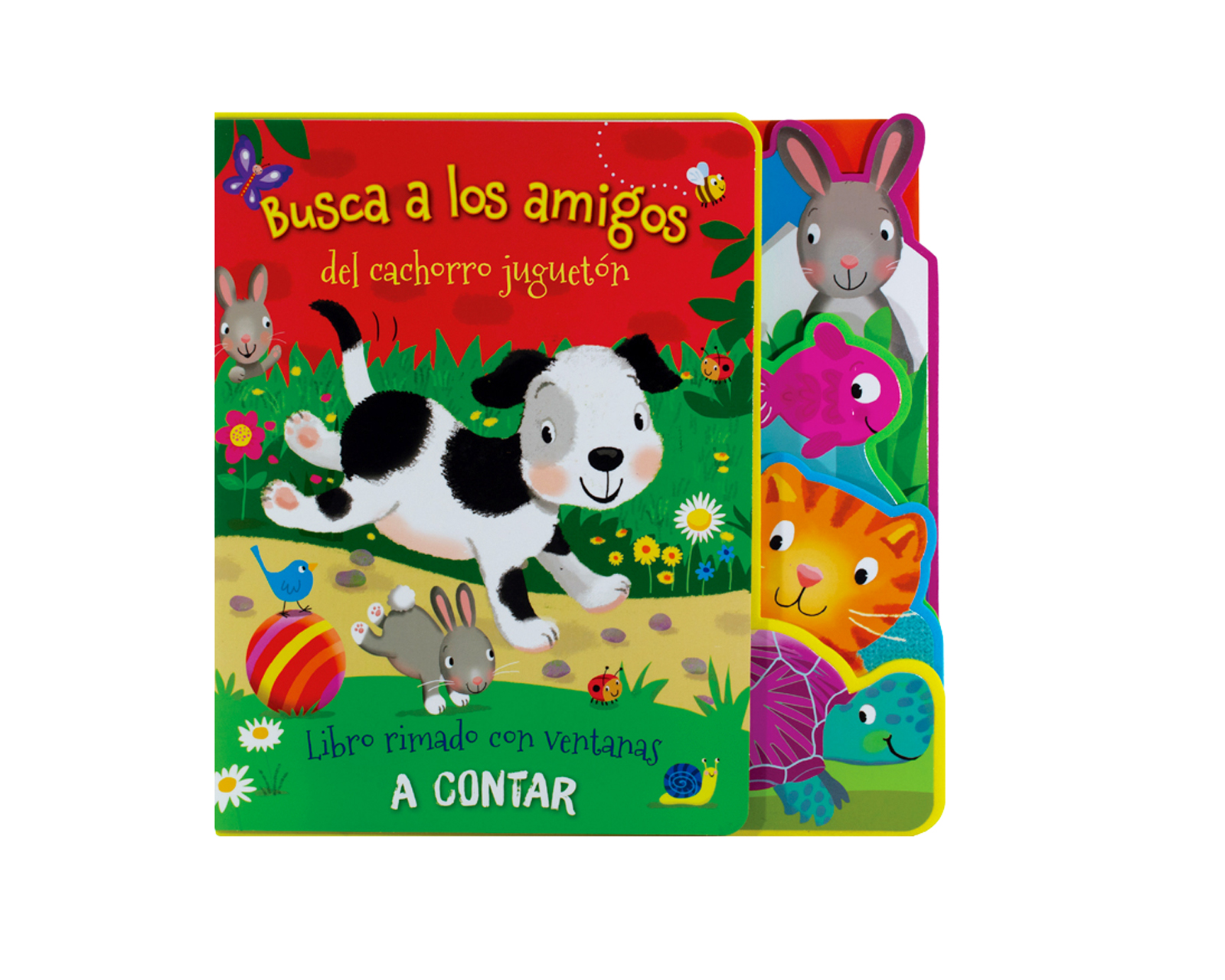 Libro Rimando Con Ventanas Busca A Los Amigos Del Cachorro Juguetón Editorial Silver Dolphin