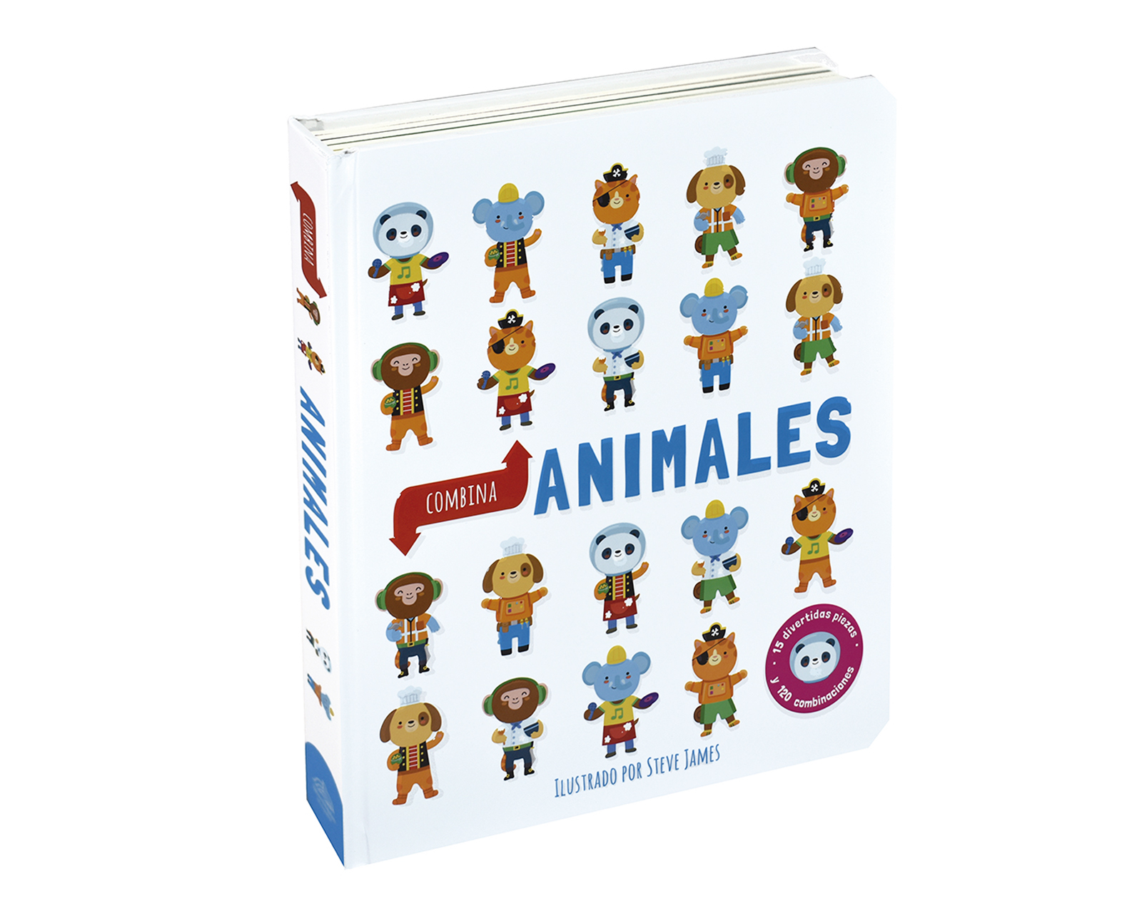 Foto 2 pulgar | Libro Combina Animales Editorial Silver Dolphin