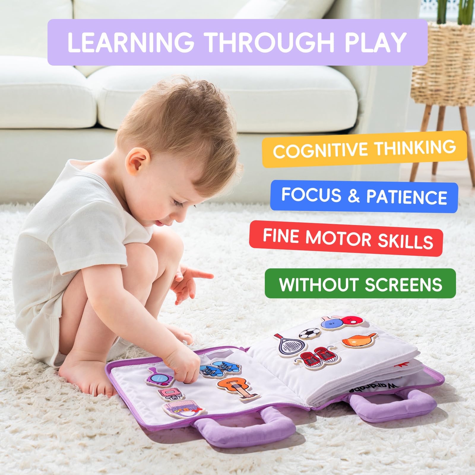 Foto 3 pulgar | Libro Quiet Book Jollybaby de Fieltro para Niños - Venta Internacional