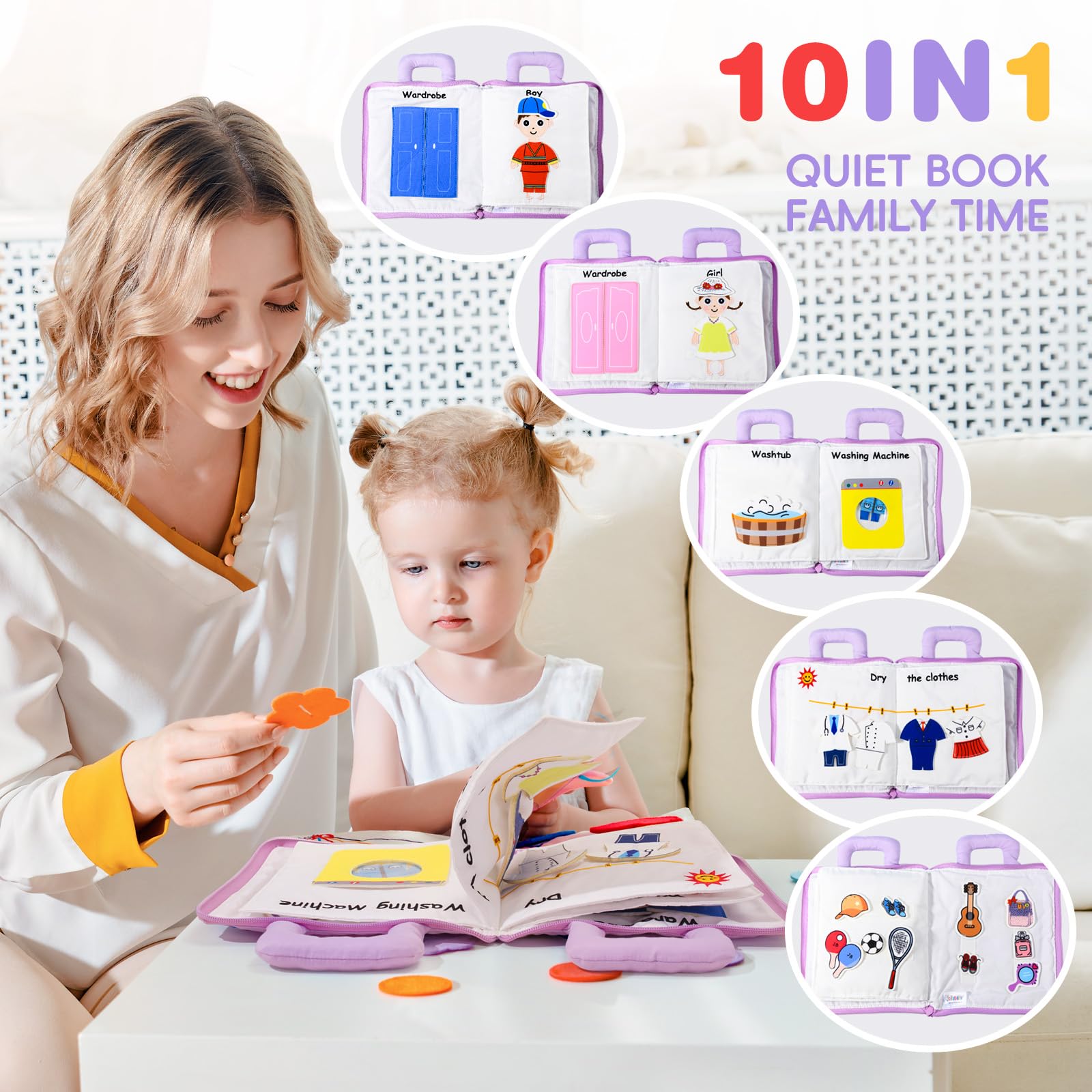 Foto 4 pulgar | Libro Quiet Book Jollybaby de Fieltro para Niños - Venta Internacional