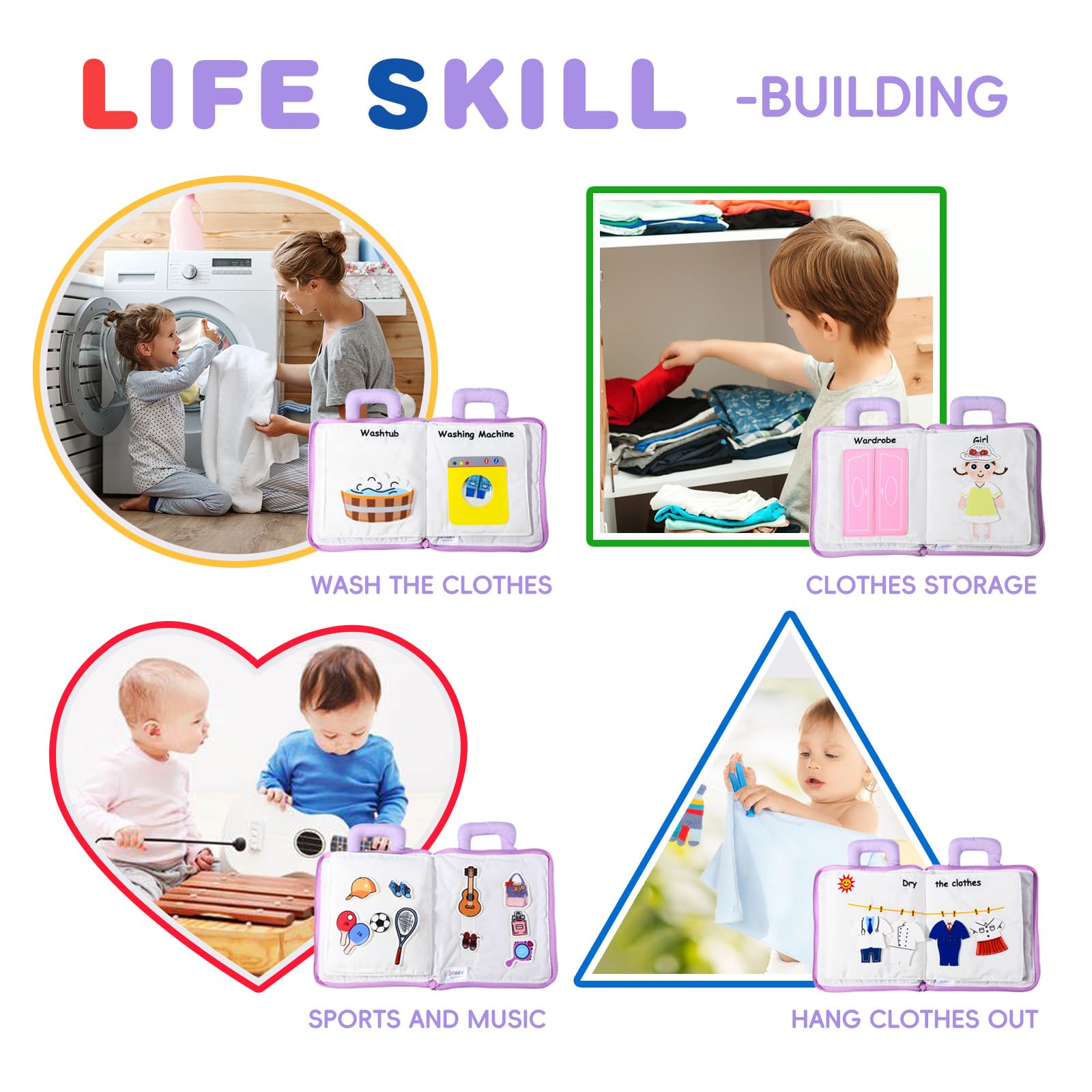 Foto 6 pulgar | Libro Quiet Book Jollybaby de Fieltro para Niños - Venta Internacional