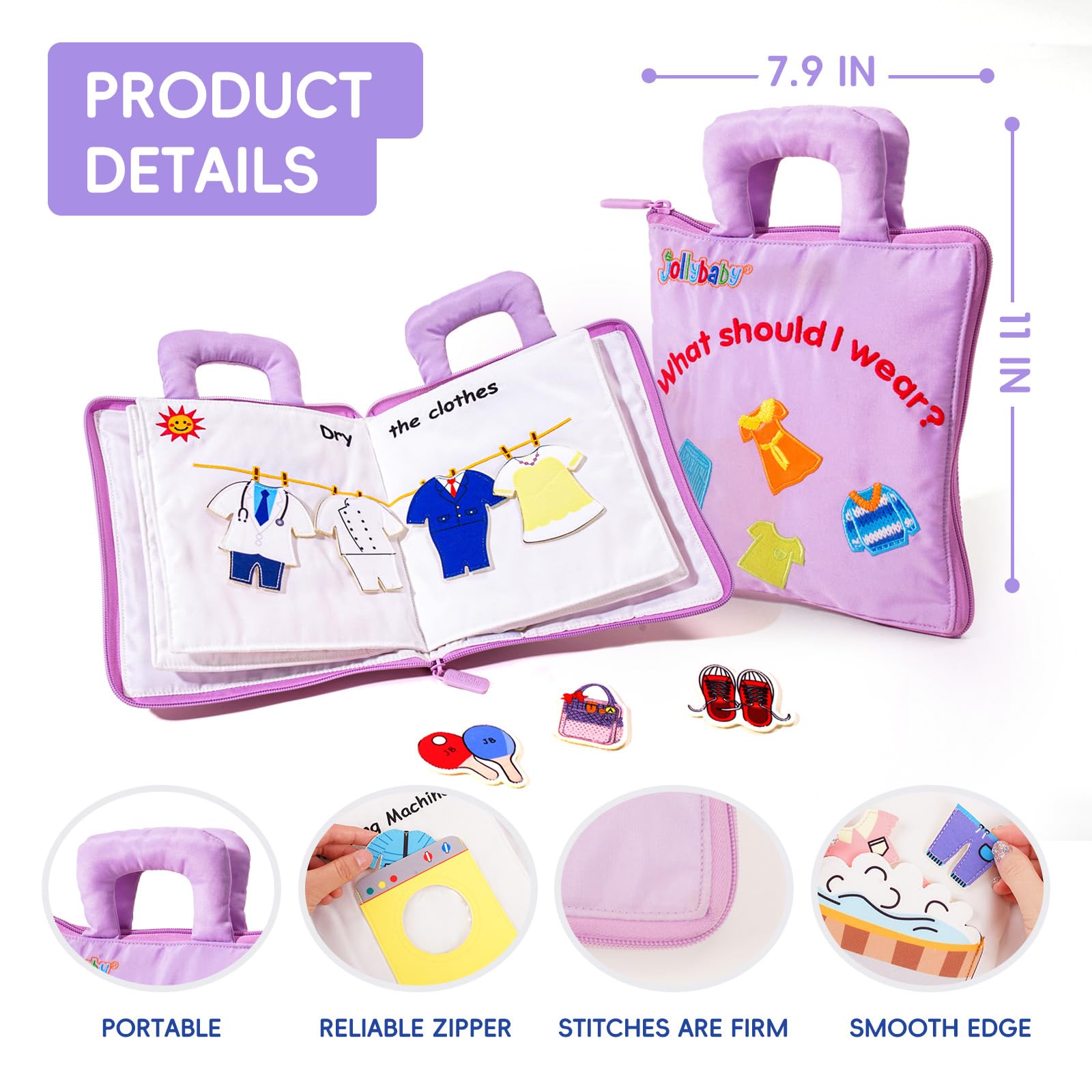 Foto 6 | Libro Quiet Book Jollybaby de Fieltro para Niños - Venta Internacional