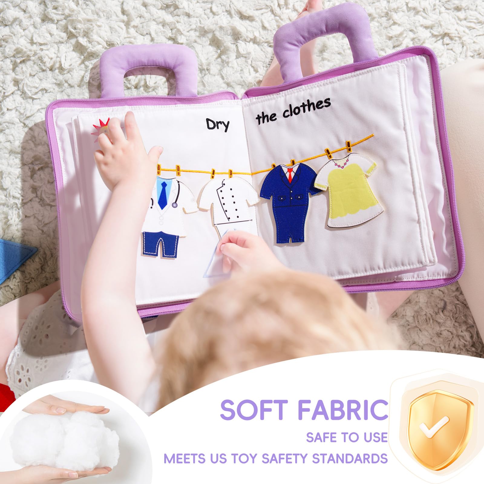 Foto 8 pulgar | Libro Quiet Book Jollybaby de Fieltro para Niños - Venta Internacional