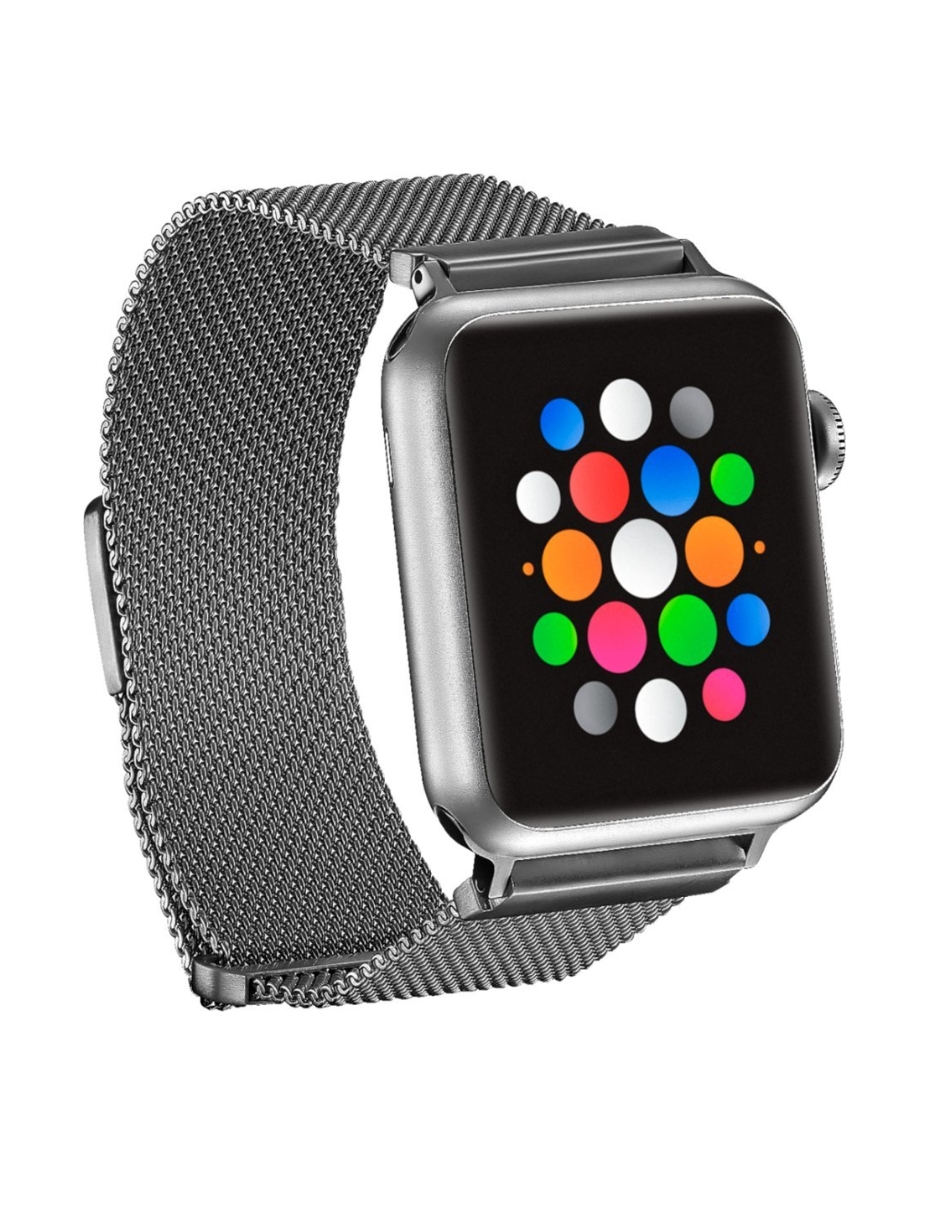 Foto 2 pulgar | Correa de Malla Para Apple Watch Platinum 42 44 Y 45 Mm Plateado