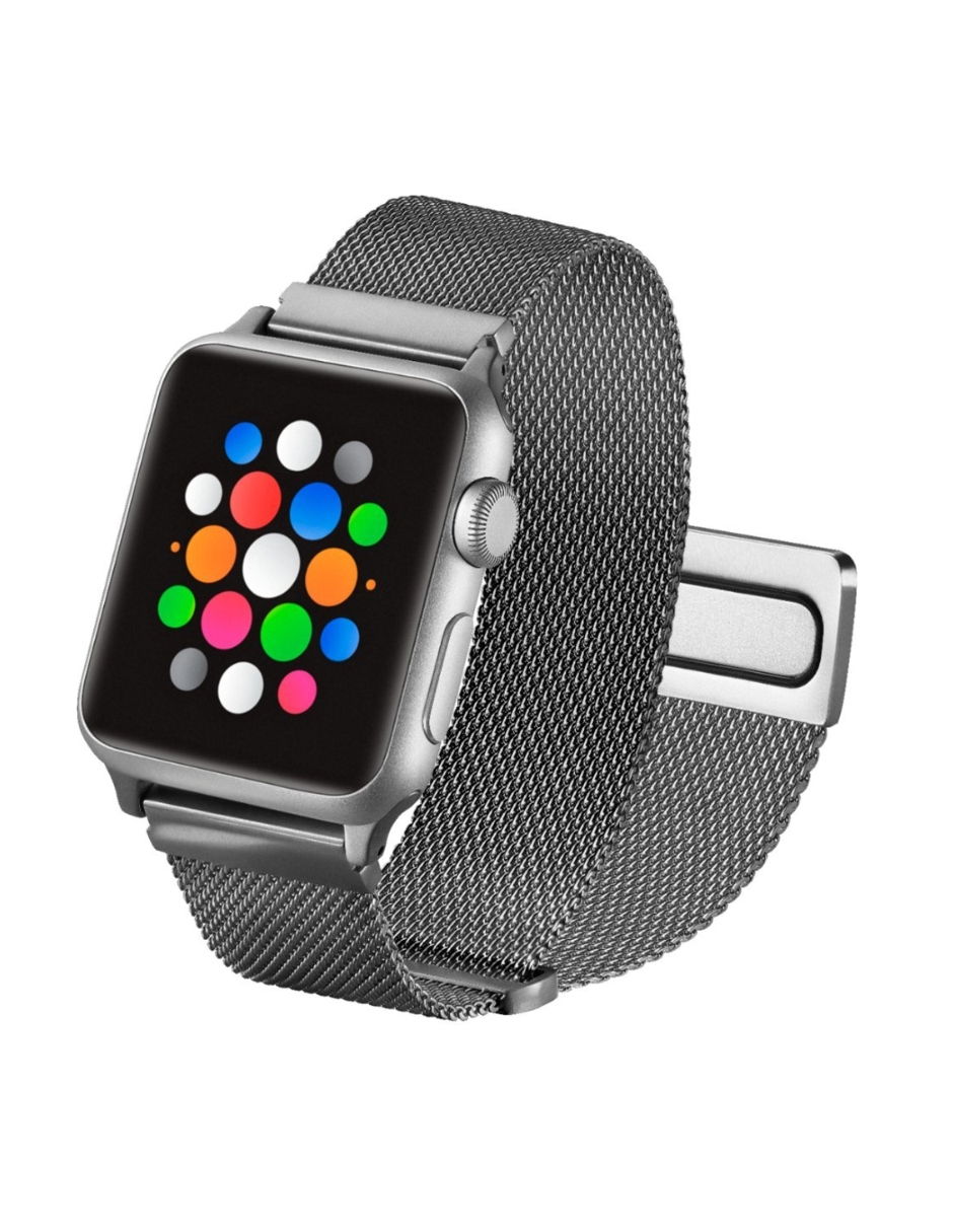 Foto 2 | Correa de Malla Para Apple Watch Platinum 42 44 Y 45 Mm Plateado