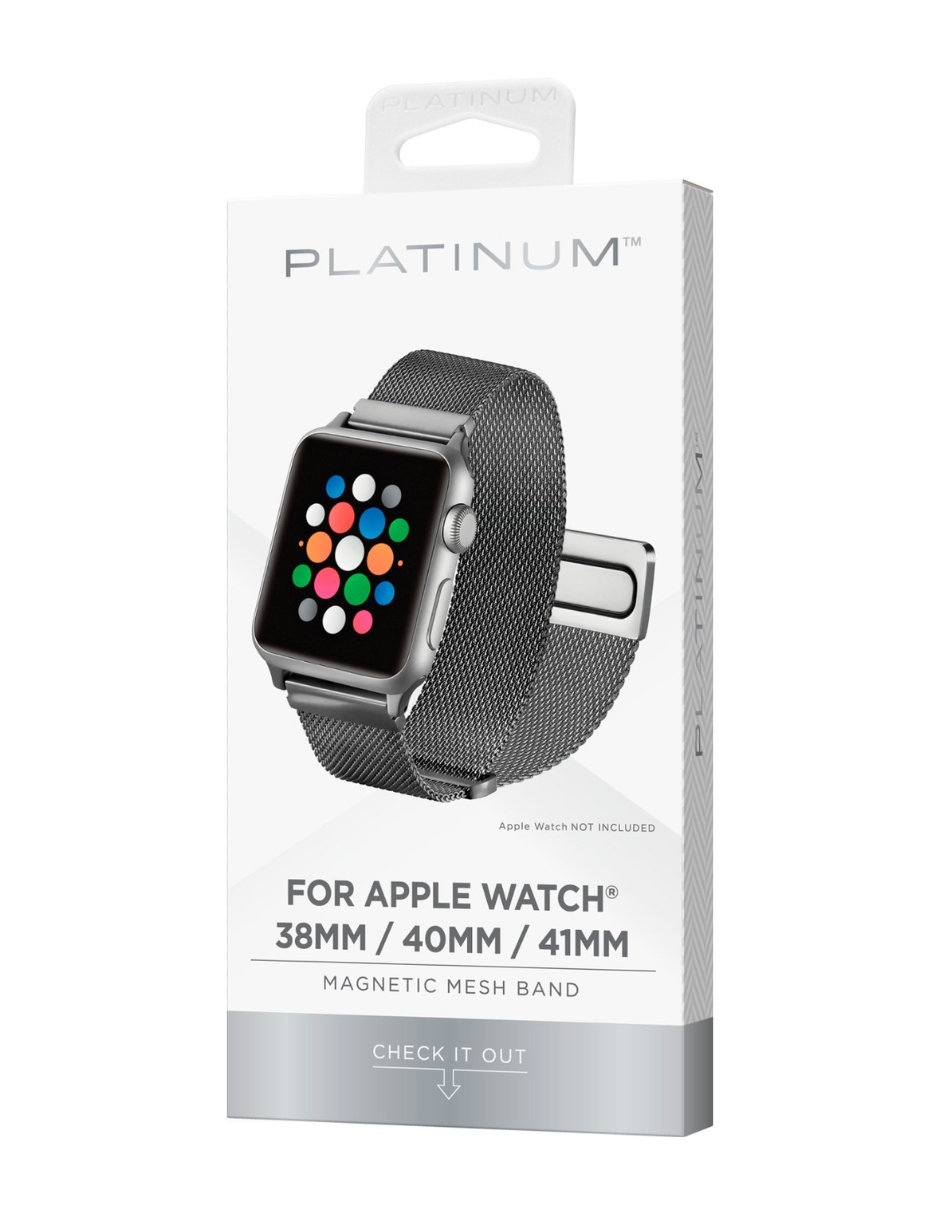 Foto 5 pulgar | Correa de Malla Para Apple Watch Platinum 42 44 Y 45 Mm Plateado
