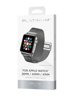 Foto 4 | Correa de Malla Para Apple Watch Platinum 42 44 Y 45 Mm Plateado