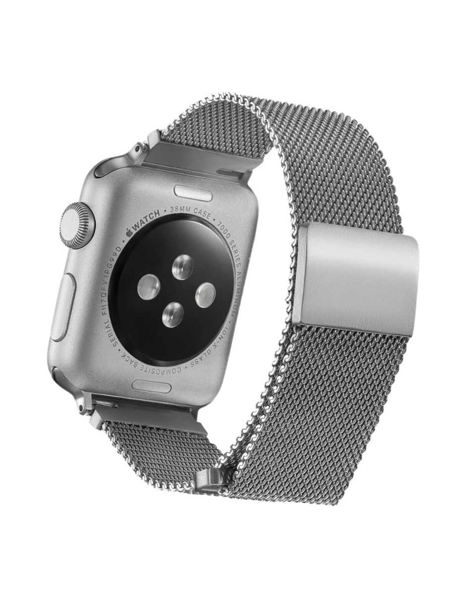 Foto 6 pulgar | Correa de Malla Para Apple Watch Platinum 42 44 Y 45 Mm Plateado