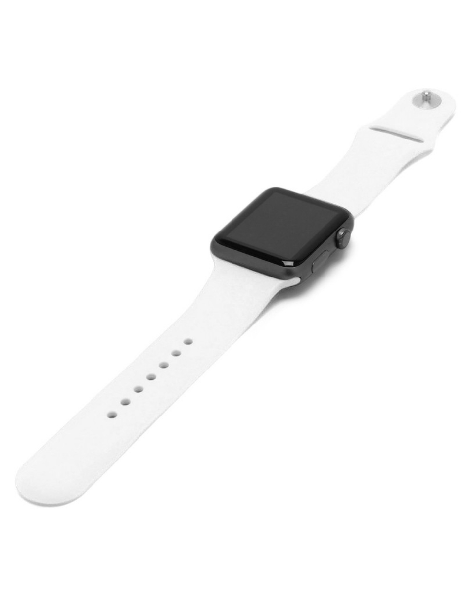 Foto 4 pulgar | Correa de Silicón para Apple Watch de 44 Mm Blanco