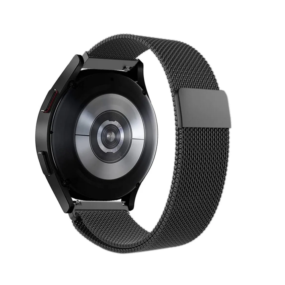 Foto 3 pulgar | 2 Correas De 20mm Para Relojes Smartwatch  Belug Acero Milanesa Ancho De La Correa 20 Mm Color Negro/plata