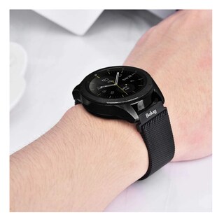 Foto 3 | 2 Correas De 20mm Para Relojes Smartwatch Belug Acero Milanesa Ancho De La Correa 20 Mm Color Negro/plata