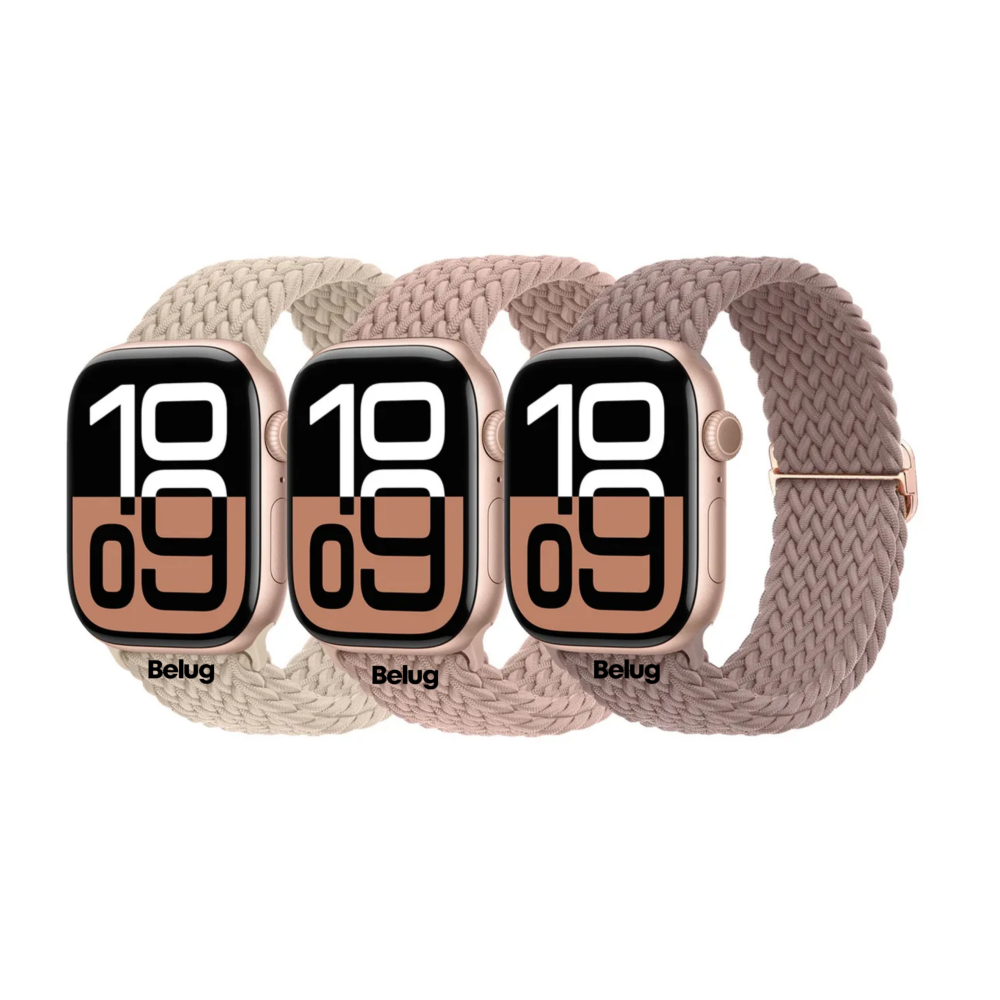 Foto 1 | 3 Correas Trenzadas Para Apple Watch Ultra 10 9 8 7  Belug Se 6 5 4 Ancho De La Correa 45 Mm Color 3 Colors Set A