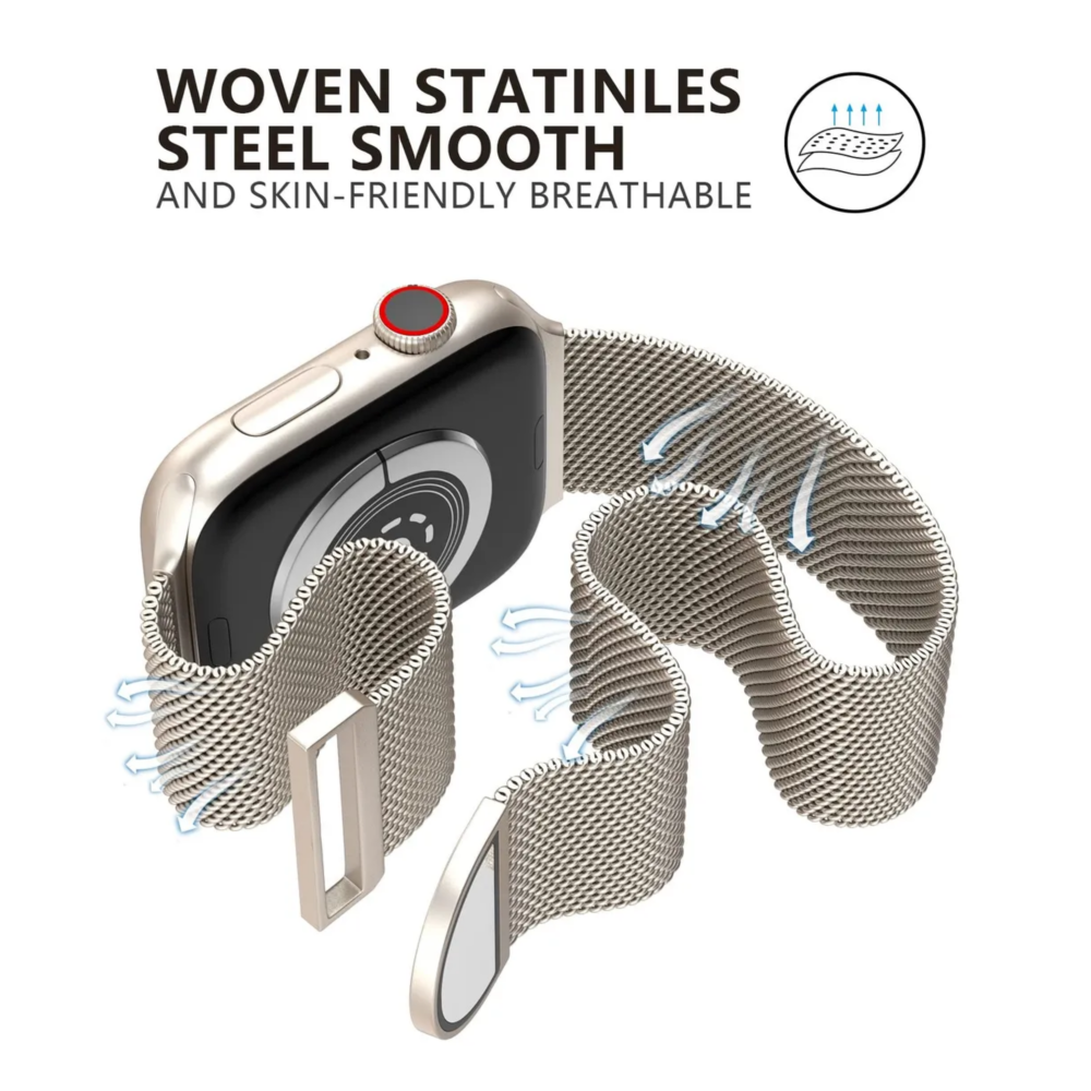 Foto 5 pulgar | Correa Para Apple Watch Belug  Luz De Las Estrellas-42mm/44mm/45mm Beige