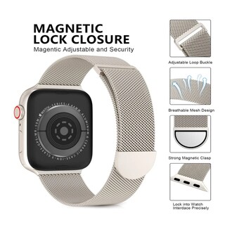 Foto 5 | Correa Para Apple Watch Belug Luz De Las Estrellas-42mm/44mm/45mm Beige