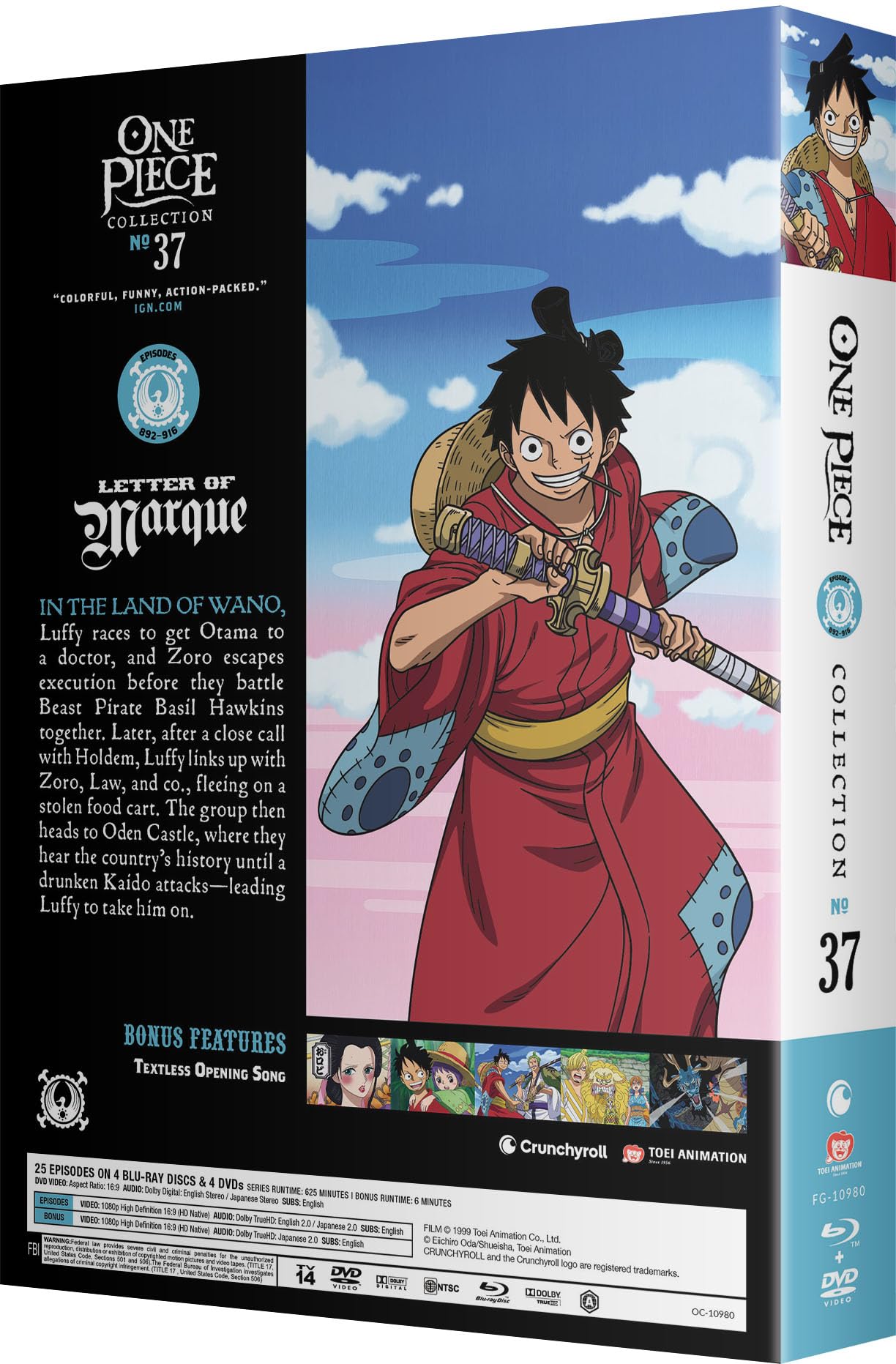 Foto 4 | Dvd One Piece Collection 37 Crunchyroll Con Apertura Sin Texto - Venta Internacional.