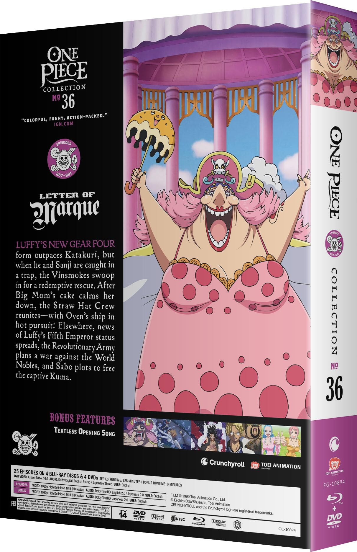 Foto 4 | Blu-ray One Piece Collection 36 Crunchyroll Con Apertura Sin Texto - Venta Internacional.
