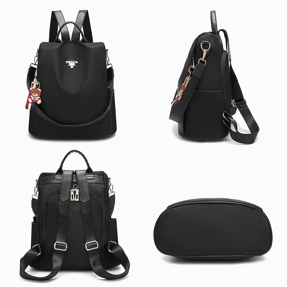 Foto 3 pulgar | Mochila Oxford Impermeable con Correas para Dama color Negro