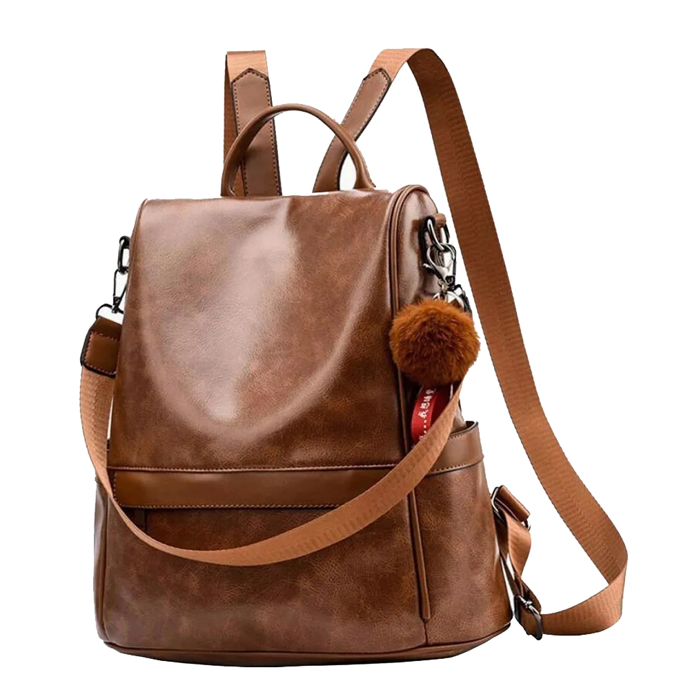 Mochila Moda Impermeable Antirrobo para Dama color Marrón Claro