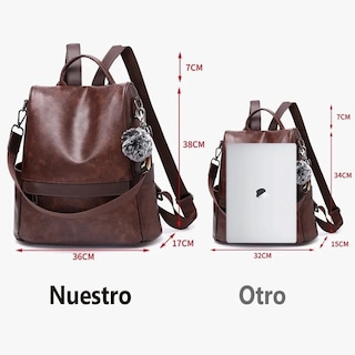 Foto 3 | Mochila Moda Impermeable Antirrobo para Dama color Marrón