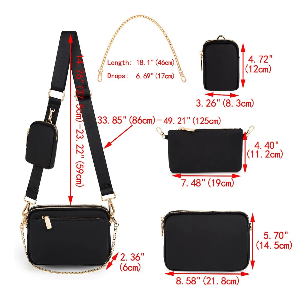 Foto 3 | Bolsa Malubero color Negro para Mujer