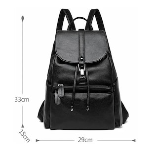 Foto 2 | Mochila Impermeable Antirrobo de Cuero color Negro
