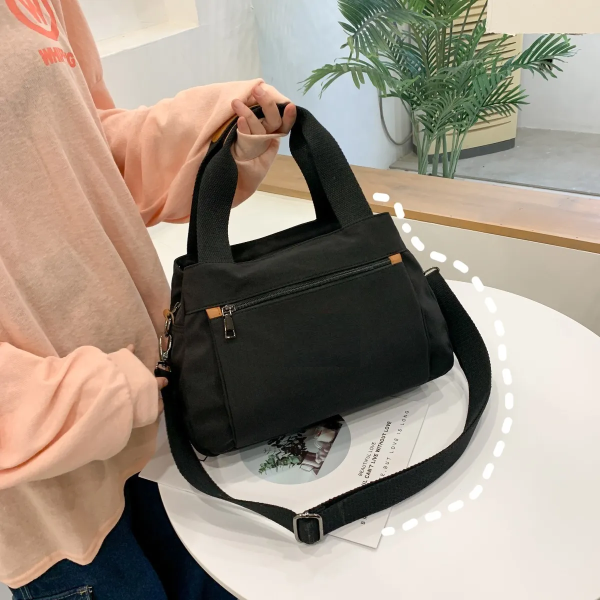 Foto 3 | Bolsa Bandolera de Hombro para Mujer Malubero color Negro