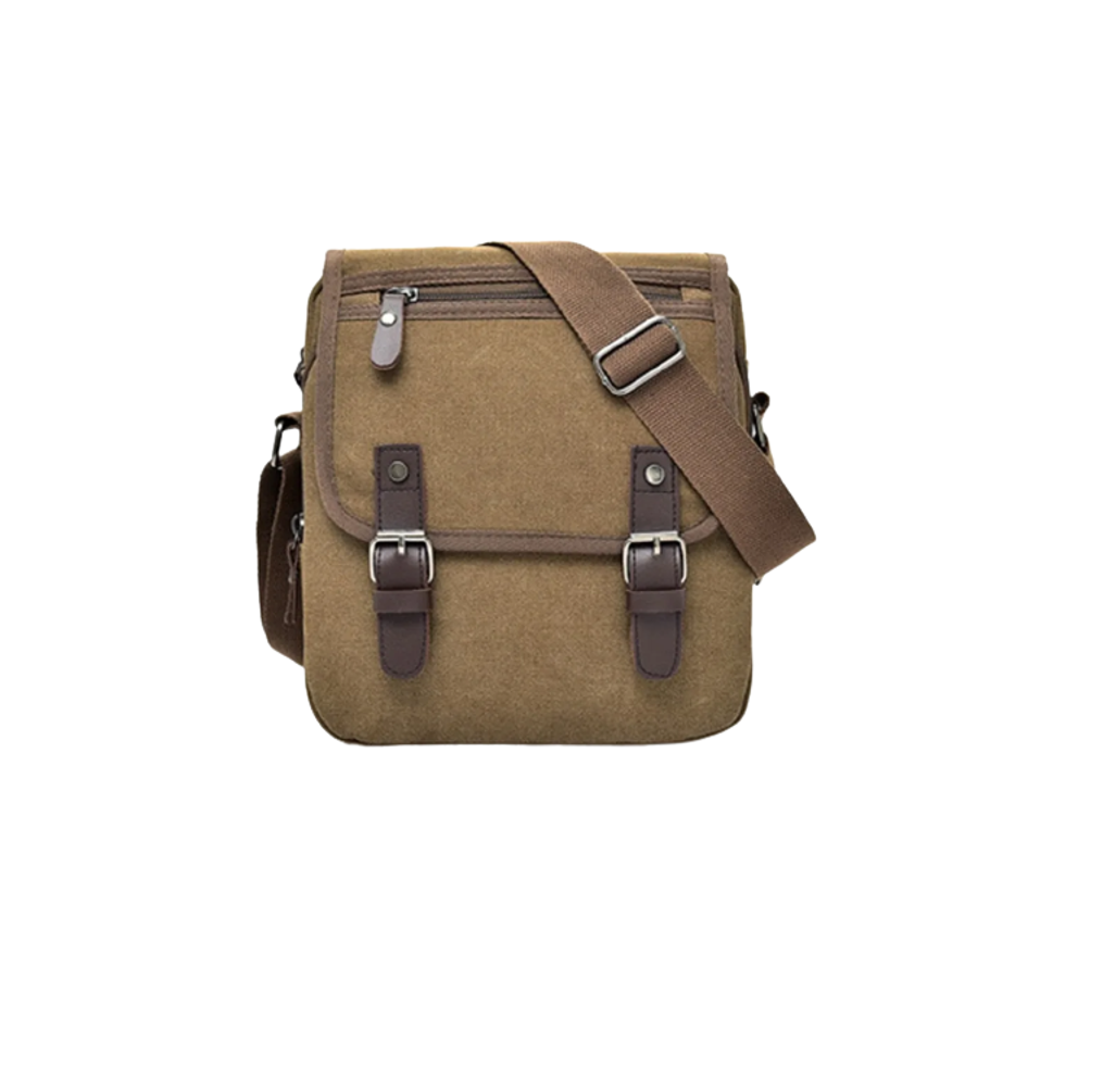 Bolso de Hombre de Lona Bandolera color Marrón