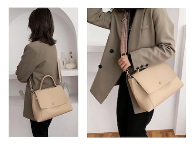Foto 3 | Bolso Bandolera De Piel Para Mujer Malubero color Marrón