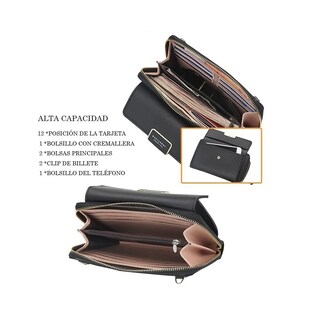 Foto 3 | Bolso Cartera para Mujer con Bolsillo Separador color Azul