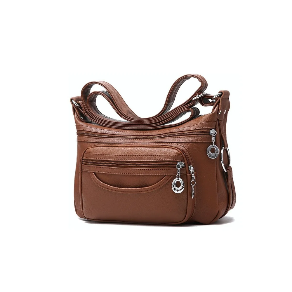 Bolso Bandolera Multibolsillos Malubero Marrón
