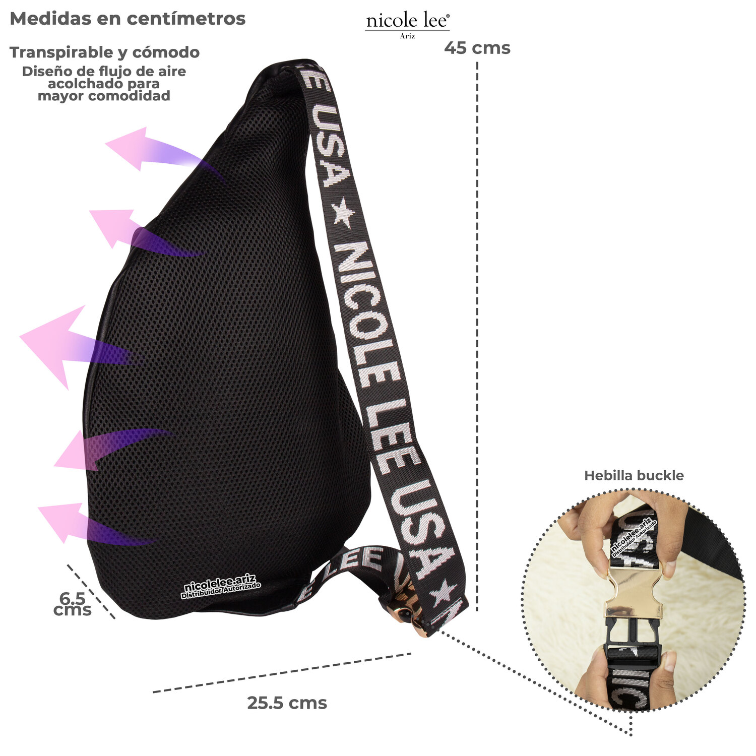 Foto 4 pulgar | Bandolera Nicole Lee Constanza Multicolor Success In New York