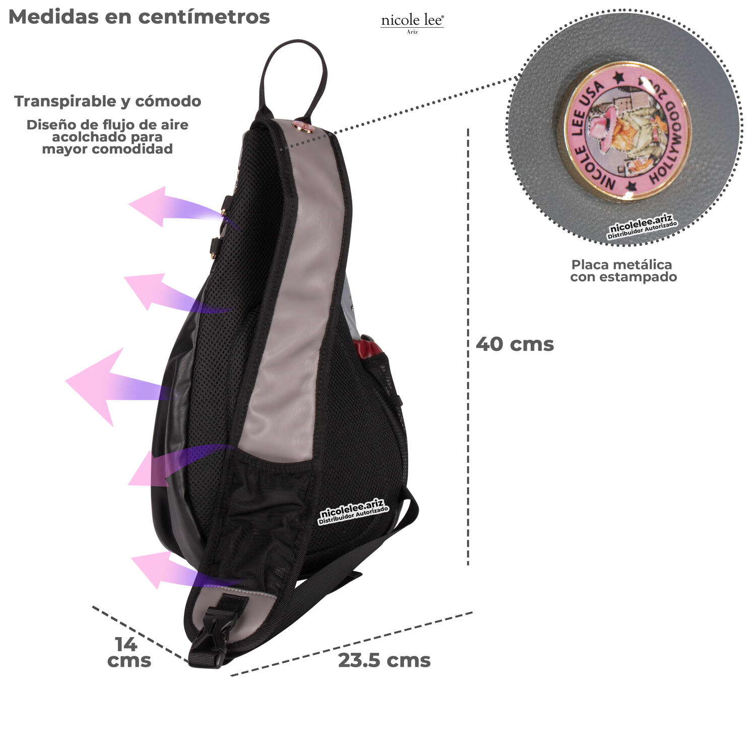 Foto 4 pulgar | Bandolera Nicole Lee Jazmin Multicolor Success In New York