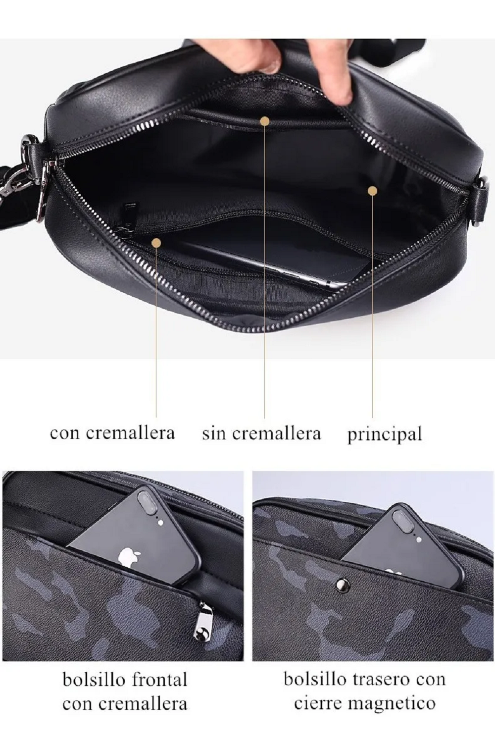Foto 4 pulgar | Bandolera Malubero para Hombre
